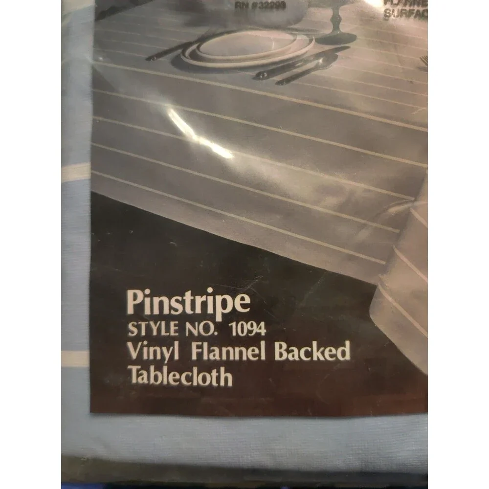 Tablecloth NOS VINTAGE Elrene Vinyl Print Flannel Back  60